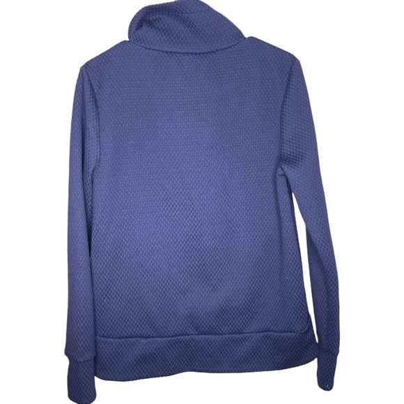SHAPE Post Workout Overcast Sweatshirt Mock Neck Textured Purple Size Small - Picture 2 of 7